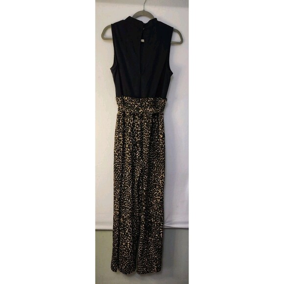 As U Wish Women's Jumpsuit Tie Waist Sleeveless, Wide Leg, Dressy Size Large - Picture 2 of 6